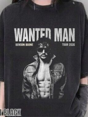 Benson Boone Wanted Man Tour 2023 T-Shirt Graphic Tee